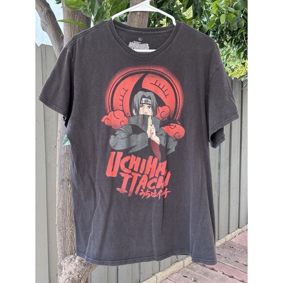 Naruto Shippuden Uchiha Itachi Graphic Tee – Black, Large - Picture 1 of 4